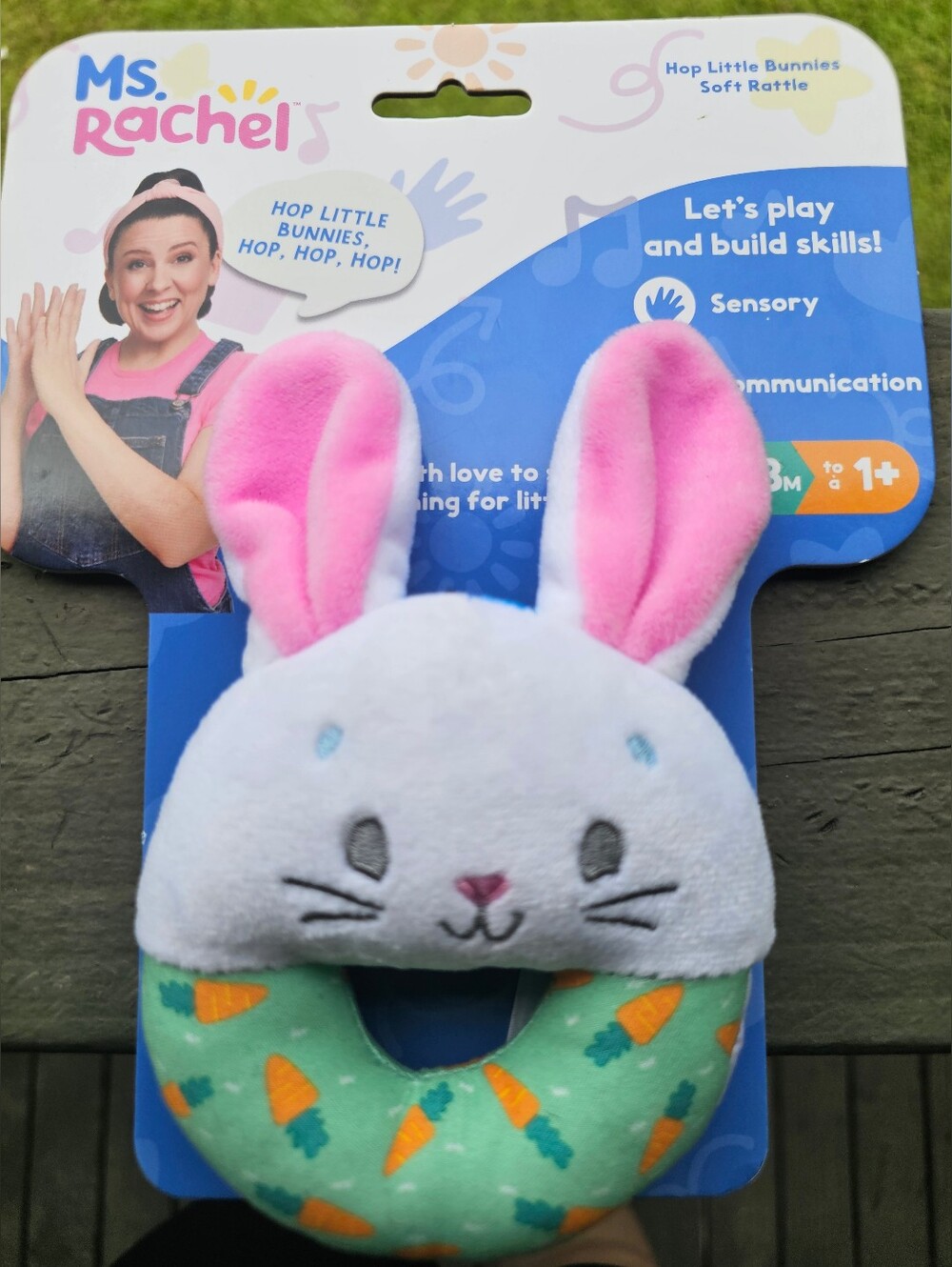 Ms. Rachel Hop Little Bunnies Soft Rattle